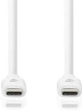 Nedis USB-C Male - USB-C Male Kabel 3.00 m Wit