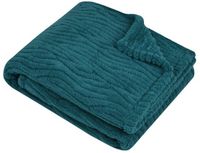 Stof Textiles Plaid Columbia - Zeeblauw - 180 x 220 cm
