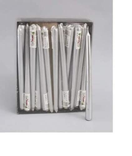 Euronatale Gladde zilveren kaars 25 cm AC-17096 - 8019959170964