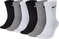 Nike Sokken Set van 6 - Zwart/grijs/wit - Maat 42-46 - Katoen