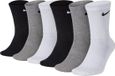 Nike Sokken Set van 6 - Zwart/grijs/wit - Maat 42-46 - Katoen