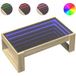 Icecat Table Basse Table De Salon Table De Café Avec LED Infini Chêne Sonoma 90x53x30 cm