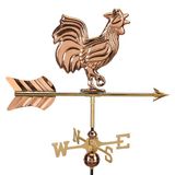 Good Directions Weervlag met kraanmotief, gepolijst koper, met dakhouder, 802PR