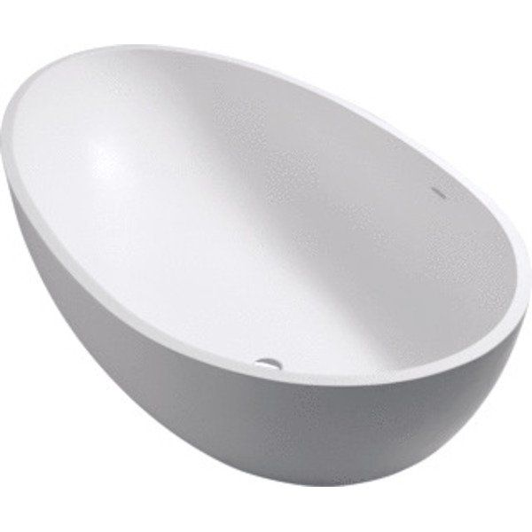 Crosstone by Arcqua Crosstone Max vrijstaand bad 95.8x176x51cm ovaal Solid Surface wit mat CTWL-3067