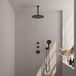 Brauer Black Edition Thermostatische Regendoucheset Inbouw - Hoofddouche 30 cm - Handdouche 3 Standen - Doucheslang - Wandaansluitbocht - Mat Zwart
