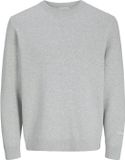 JACK&JONES JORNORREBRO LIGHT KNIT CREW NECK SN Heren Gebreide truien - Lichtgrijs Melange - Katoen - Maat XL
