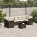 Prolenta Maison Exclusive - Tuinset voor in de tuin, 8-delig, met kussens, bruin, van polyrotan