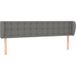 Tête de lit tissu gris foncé 163x16x78/88 cm