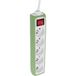 Zenitech - Multiprise avec 5 prises, 16 A, 2P+T, câble 1 m + interrupteur, blanc/vert