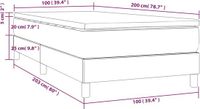 vidaXL Boxspring met matras stof donkergrijs 100x200 cm