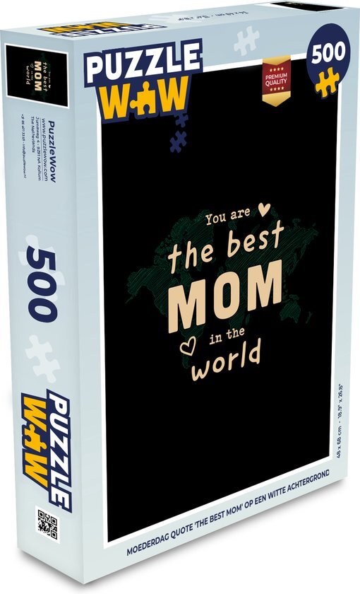 MuchoWow Puzzel Quotes - You are the best mom in the world - Spreuken - Mama - Legpuzzel - Puzzel 500 stukjes