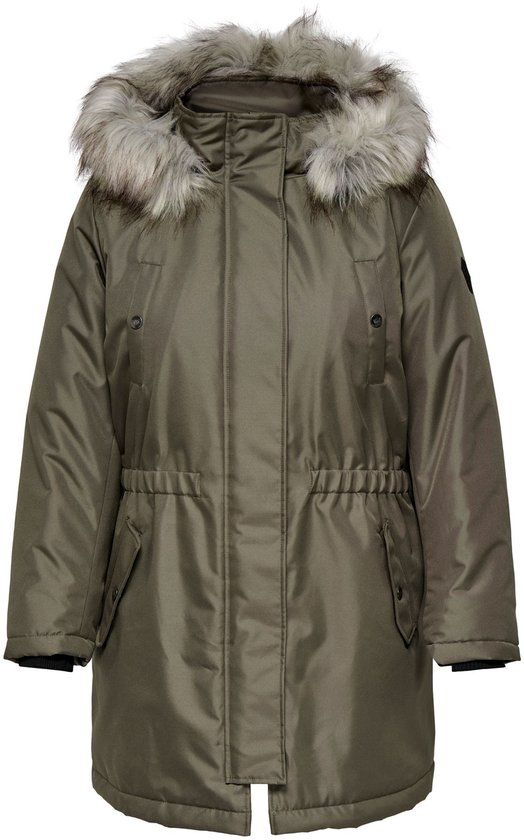 ONLY CARMAKOMA CARIRENA Parka Coat OTW NOOS Dames Gewatteerde jas - Stone Gray - Maat 42