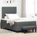 Prolenta Maison Exclusive - Boxspringbed met hoofdeinde, donkergrijs, 120 x 190 cm, gestoffeerd
