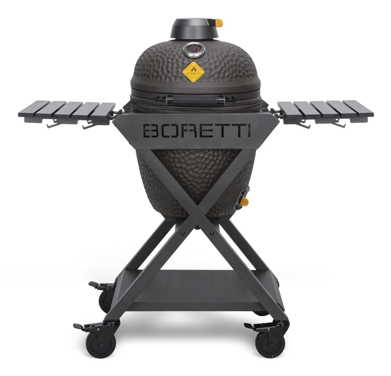 Boretti Ceramica Medium Kamado Charcoal Grill - 36cm Cooking Surface - Grey
