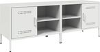vidaXL TV-kastjes, 2 stuks, wit, 68x39x50,5 cm, staal