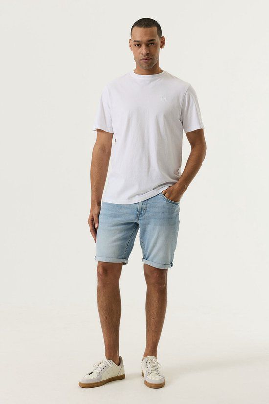 Garcia Heren Effen Shorts Blauw