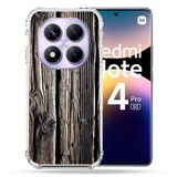 Cokitec Versterkte hoes voor Xiaomi Redmi Note 14 Pro 5G, houttextuur