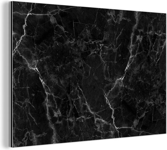 MuchoWow Wanddecoratie Metaal - Aluminium Schilderij Industrieel - Marmerlook - 60x40 cm - Dibond