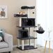 Nancy's Arbre à chat XL 152 CM - Luxe maison pour chat - Poteau griffoir - Chat - Chat - Gris foncé