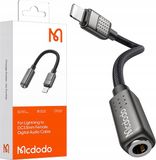 MCDODO Adapter Jack 3.5mm naar iPhone - Kabel - Zwart