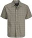 Jack & Jones Resort overhemd Loose Fit biologisch katoen geruit korte mouw klassieke kraag borstzak knopen L Dried Sage