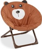Merkloos Relaxdays Kindercampingstoel - opvouwbaar - zithoogte 20 cm - beer