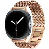 Samsung Galaxy Watch 8 Classic 46mm Gevlochten RVS band - Rosé / champagne goud