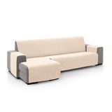 FAVERTI® Bankhoes voor chaise longue, hoekdeel rechts 240 cm (voor), model Pego, natuurlijk, chenille, extra zacht, hoogwaardige chaise bescherming, gemaakt in Spanje, van gerecycled materiaal