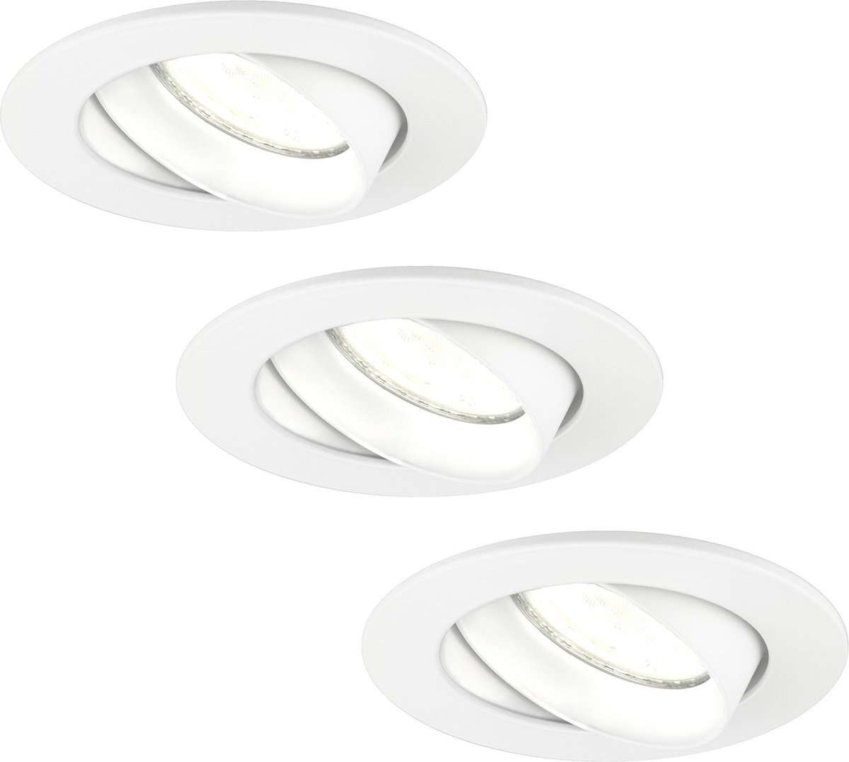 LEDVION Dimbare LED inbouwspot Wit - Rio - 5W - 4000K - ø85mm - 3 pack