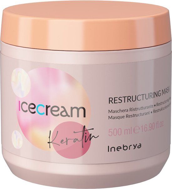 Inebrya - Ice Cream Restructering Mask 500ML - Keratin - For All Hair Types