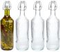 Secret de Gourmet Beugelfles / Weckfles - 4x - transparant glas - luchtdicht - 1 liter - waterfles - 8 x 31 cm