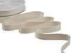 Furlanis - Dubbel satijnen lint, Italiaanse stof - beige, 16 mm x 25 m