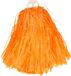 Funny Fashion Cheerballs/pompoms - 1x - oranje - met franjes en ring handgreep - 28 cm