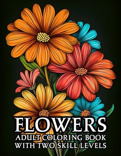 Flowers Coloring Book: 50 Unique Designs - Relaxation Gift