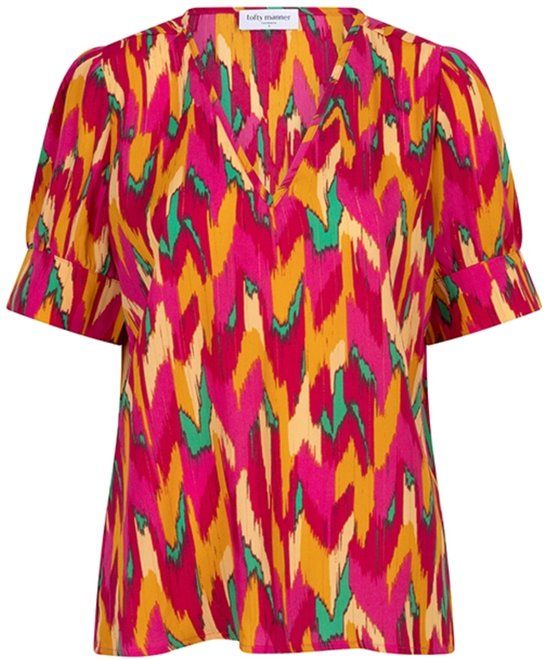 Lofty Manner Blouse Imani Qd01 810 Multi Color Print Dames Maat L