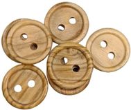 Olijfhouten BOTIBOTON - 50 knopen van olijfhout - 2 gaten - Diverse maten (10, 12, 15, 18, 20 en 25 mm) - Naaiaccessoires - Gemaakt en verzonden vanuit SPANJE (10 mm)