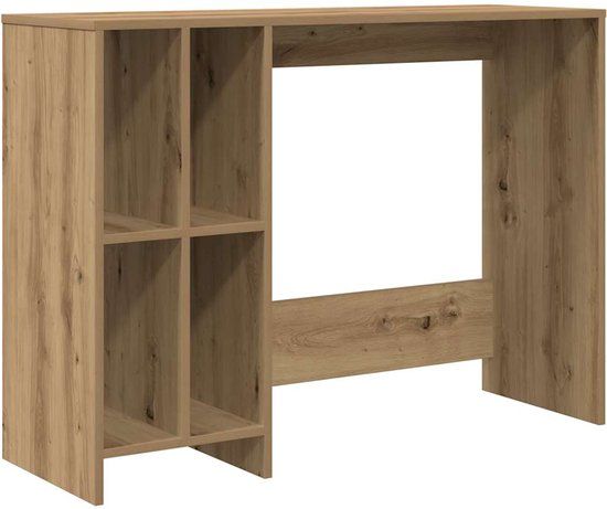 vidaXL Bureau 102,5x35x75 cm bewerkt hout artisanaal eikenkleur
