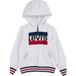 Levi's Garçon Sweat à capuche zippé avec logo Blanc