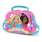 Barbie Rainbow-3D lunchtas, roze, 10 x 26 cm, roze, Eén maat, 3D Lunch Tas Regenboog