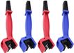 Merkloos Kettingreinigingsset - 4-delig met tandwielborstel - Voor motor, fiets, mountainbike en scooter - Rood en blauw