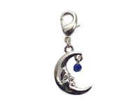 INNSPIRO Mooie bedels hanger van metaal, maan met soortgelijke karabijnsluiting, 14 x 17 mm, 25 stuks, 15mm., Metaal, Geen edelsteen