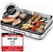 LEBENLANG Elektrische grillplaat voor op tafel - 2400W - Inclusief grilltang