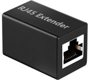 Avizar Adaptateur Ethernet RJ45 Femelle vers Ethernet Femelle, Noir
