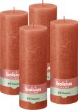 Bolsius - Rustieke Kaars - 4 Stuks - Oranje - 19cm