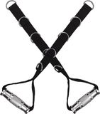 Wan GmbH Fitnessgrepen met meerdere D-ringen, ultraduurzame handgrepen van aluminiumlegering voor zware training - ideaal voor lat pull down-systemen