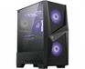 MSI MAG FORGE 100M pc-behuizing voor gaming, middelgrote toren, zwart, 2 x ventilator 120 mm RGB PWM, 1 x ventilator 120 mm, hub RGB 1-6, zijpaneel van gehard glas, ATX, micro-ATX, mini-ITX