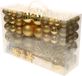 Merkloos / Sans marque Bellatio decorations Kerstballen set - 110 stuks - goud - kunststof
