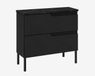 3xE living Armoire de salle de bain, modèle sur pied, 80 cm de large, noir/marbre Black Royal