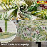 ANRO Tafelkleed Vlinders en bladeren Meerkleurig Ovaal 200x140cm