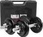 Gorilla Sports Set d'haltères - Fonte - 20 kg En mallette - Haltères